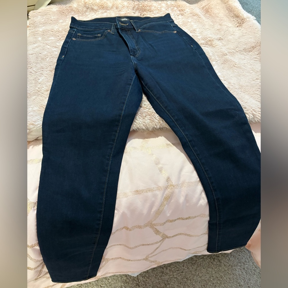 Express Dark Blue Women's Skinny Jeans